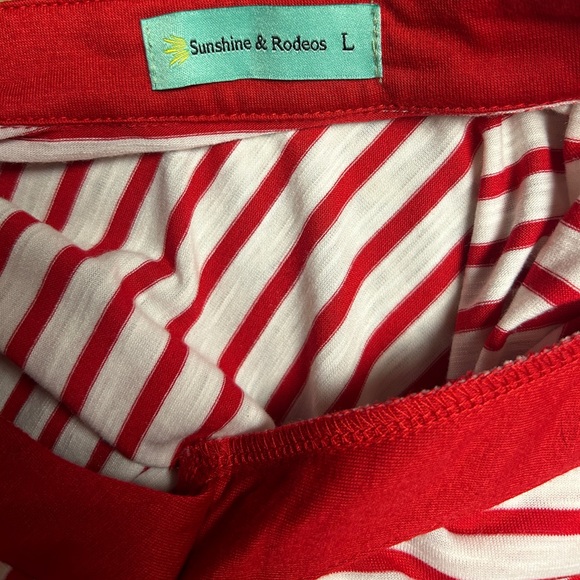 Sunshine & Rodeos • Red/White/Blue • Striped • Stars • Large • Sequins • Shirt - Picture 8 of 8